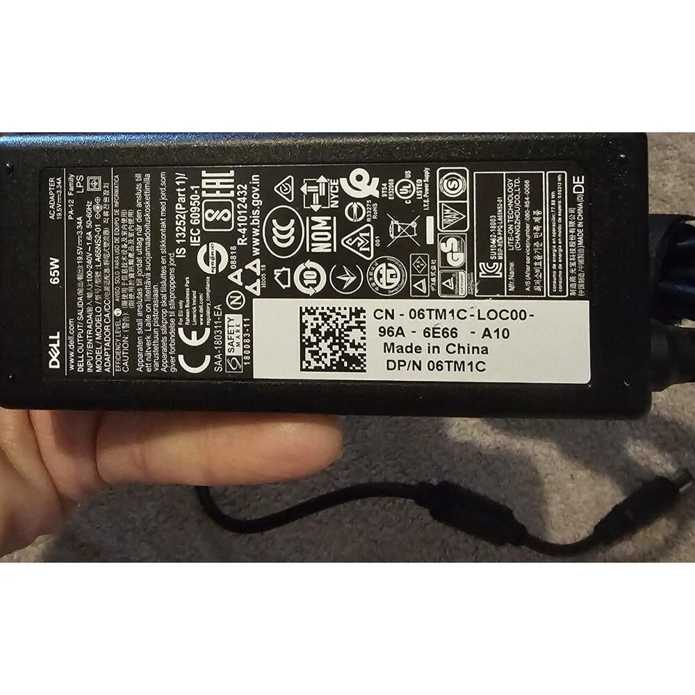 DELL 06TM1C 19.5V 3.34A 65W Genuine Original AC Power Adapter Charger NEW